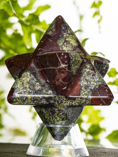 Polished Dragon Blood Stone Jasper Merkaba