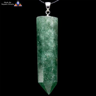 Polished Green Fuchsite Quartz Crystal Pendant