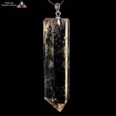 Polished Light Citrine with Heat Zone Phantom Pendant