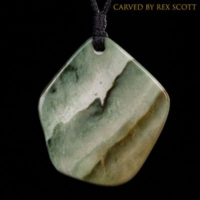 New Zealand Īnanga Pounamu Nephrite Jade Toki/Adze Pendant