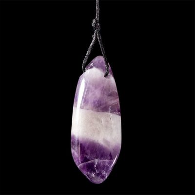 Chevron Dream Amethyst Polished Pendant