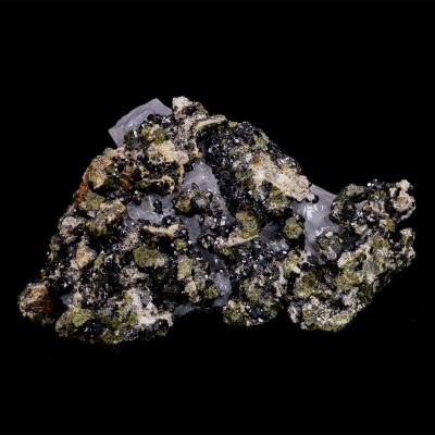 New Find! Epidote and Andradite Garnet, Variety Melanite Specimen