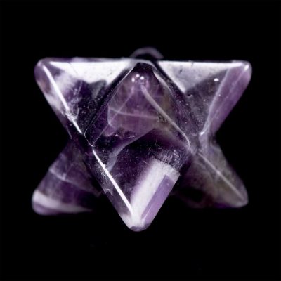 Chevron Dream Amethyst Carved Merkaba