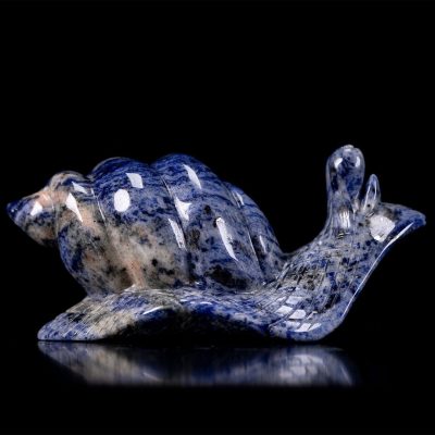 Sodalite Snail Carving