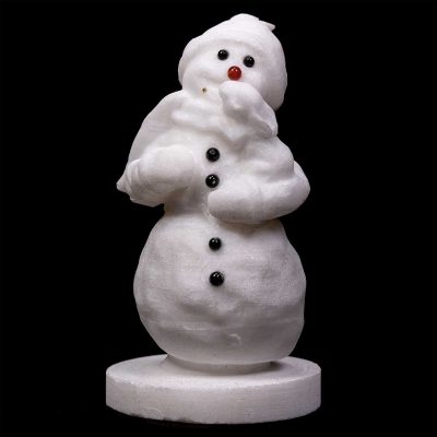 White Jade (Sparkling Calcite) Carved Snowman