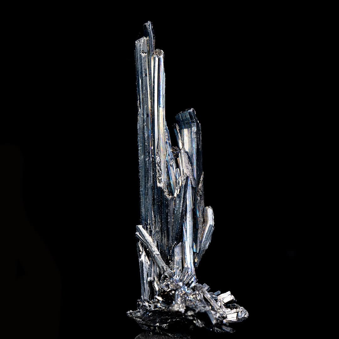 Terminated Blue Stibnite Crystal