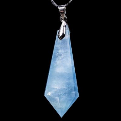 Polished 12 Sided Aquamarine Pendant