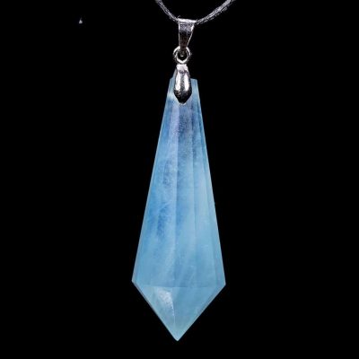 Polished 12 Sided Aquamarine  Pendant