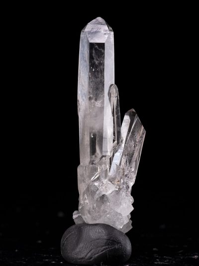 Himalayan Graphite Included Black Spot Self-Healed Laser Quartz Crystal Cluster