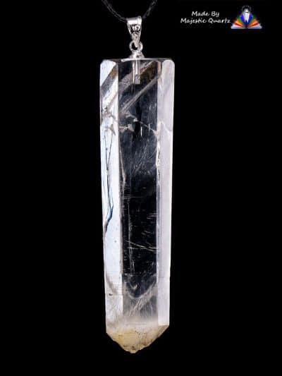 Colombian Cathedral Crown Mango Quartz Crystal Pendant