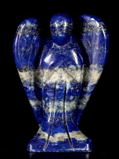 Polished Lapis Quartz Angel