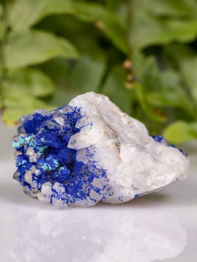 Azurite on Quartz Cluster – Rare!