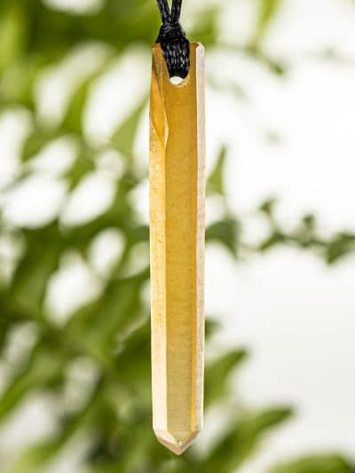 Golden Healer/ Tangerine Phantom Laser Quartz Crystal Pendant