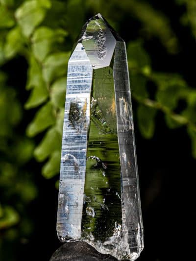 Colombian Laser Silver Light Lemurian Seed Window Quartz Crystal