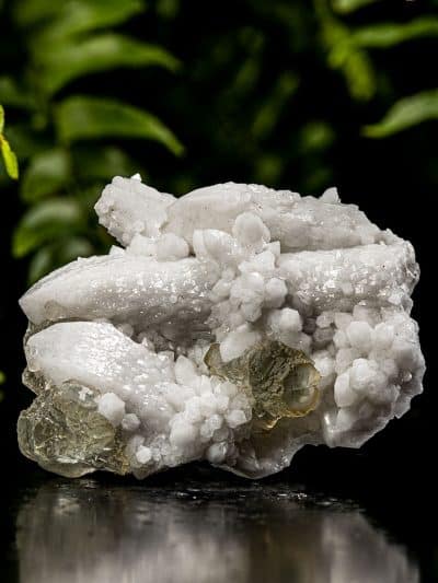 Ladder Fluorite on Cascading Milky Quartz Crystal Cluster