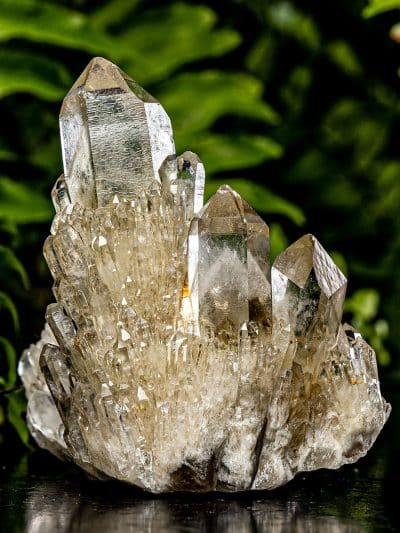 Natural Cascading Phantom Gold Heart Citrine Quartz Cluster