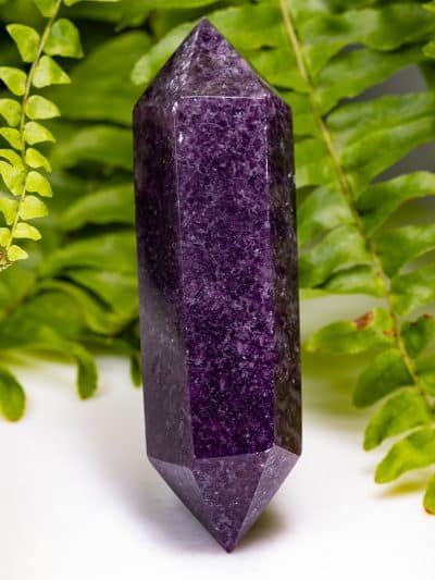 High Grade Polished Lepidolite Double Terminated Wand