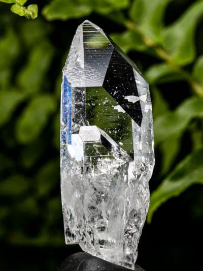 Colombian Past Time-Link Window Silver Light Lemurian Seed Rainbow Quartz Crystal