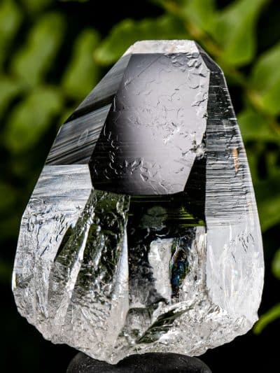 Colombian Shovel Head Time-Link Silver Light Lemurian Seed Rainbow Quartz Crystal