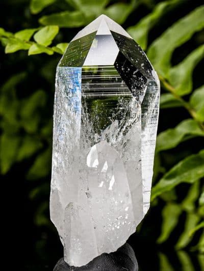Colombian Past Time-Link Silver Light Lemurian Seed Quartz Crystal With Babies On The Side