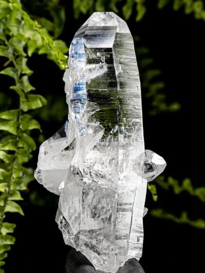 Colombian Silver Light Lemurian Seed Devic Temple Rainbow Cross Quartz Crystal