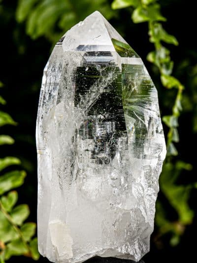 Colombian Record Keeper Silver Light Lemurian Seed Rainbow Quartz Crystal