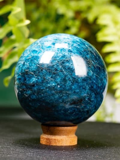 Ultra Grade Polished Blue Apatite Sphere