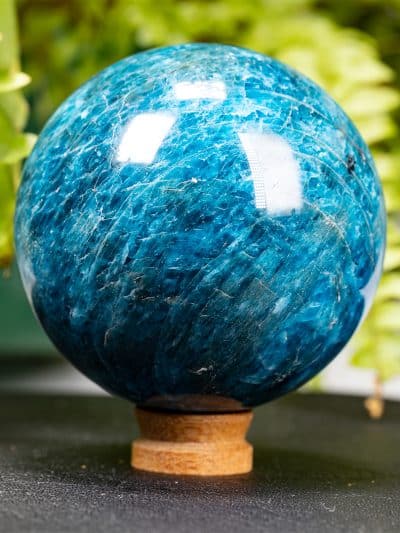 Ultra Grade Polished Blue Apatite Sphere