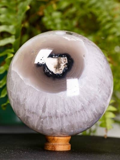 Polished Fluorescent Volcanic  Agate Sphere