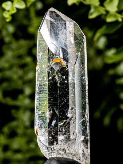Colombian Record Keeper Channel Silver Light Lemurian Seed Rainbow Quartz Crystal