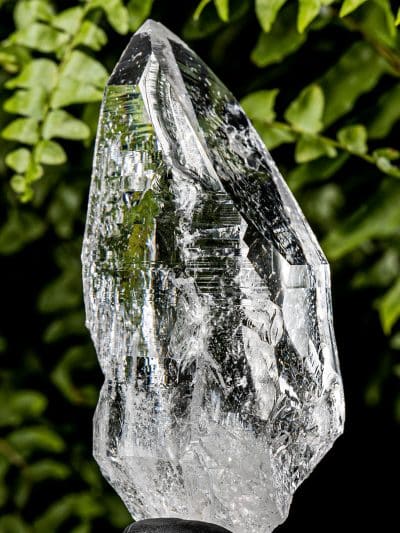 Colombian Past Time-Link Record Keeper Eight Sided Grounding Silver Light Lemurian Seed Rainbow Quartz Crystal