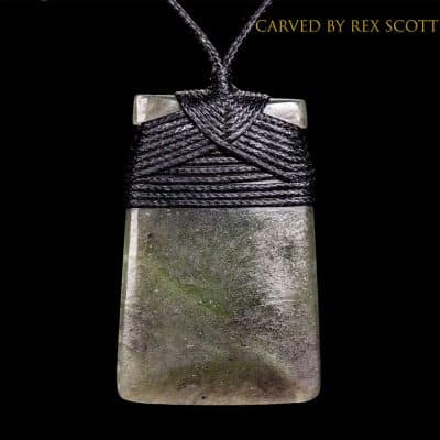 New Zealand Totoweka Pounamu Nephrite Jade Toki/Adze Pendant
