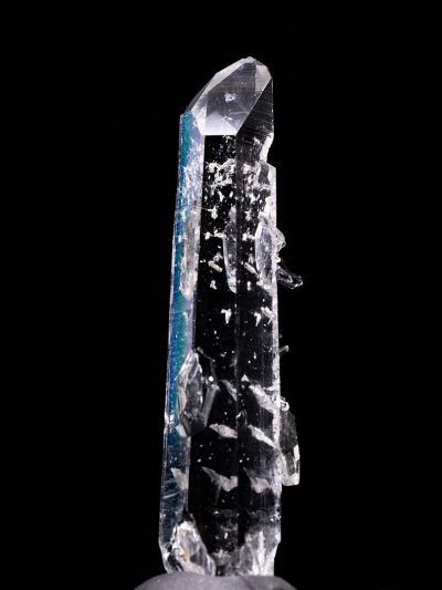 Silver Light Lemurian Quartz Laser Wand Crystal With Babies
