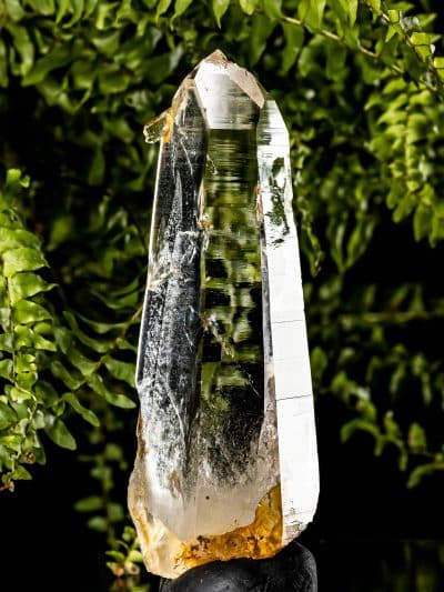 Colombian Peñas Blancas Silver Light Lemurian Channel Quartz with Sidecar Double Terminated Baby Crystal